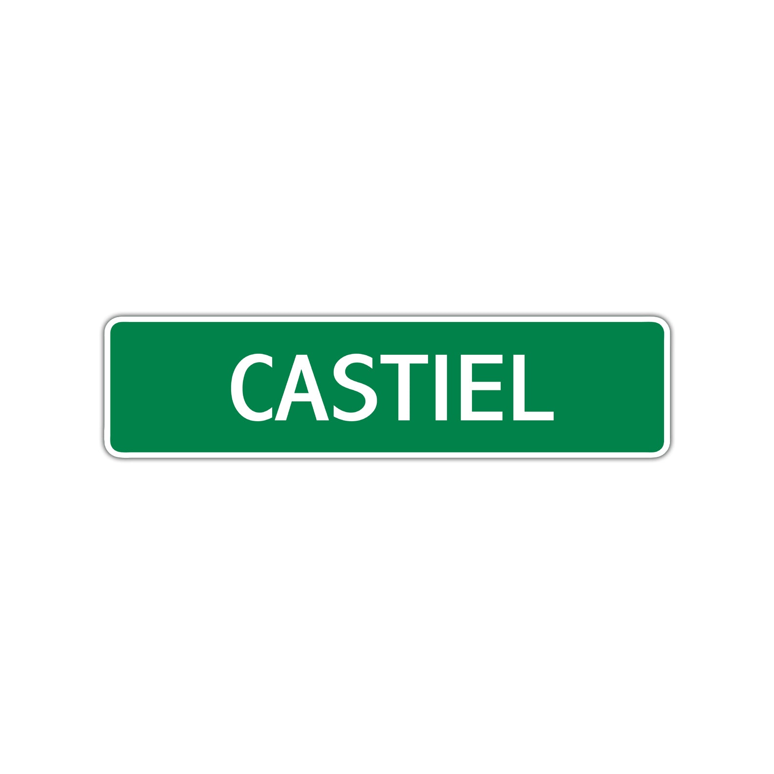Castiel Street Sign Children Name Room Plate