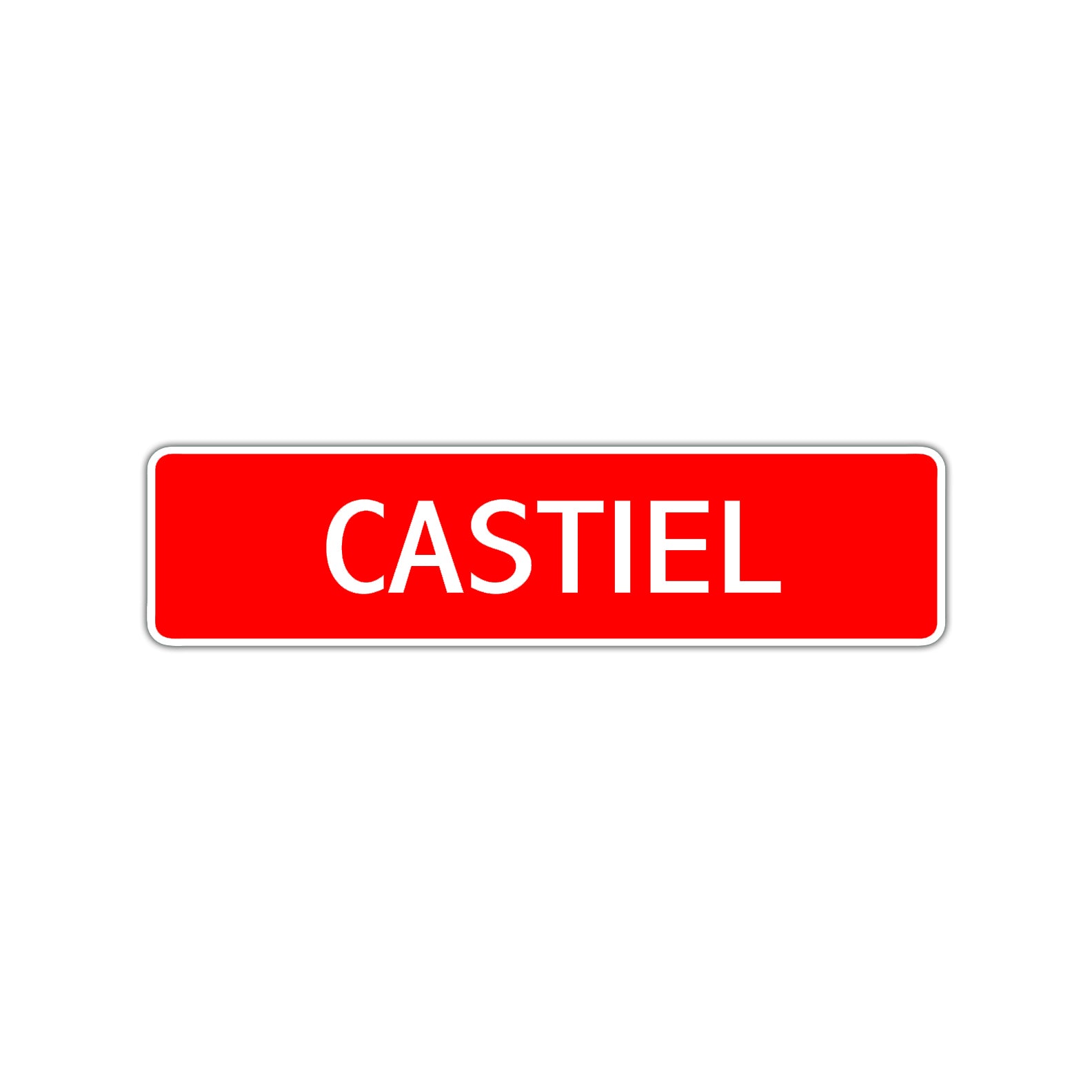 Castiel Street Sign Children Name Room Plate