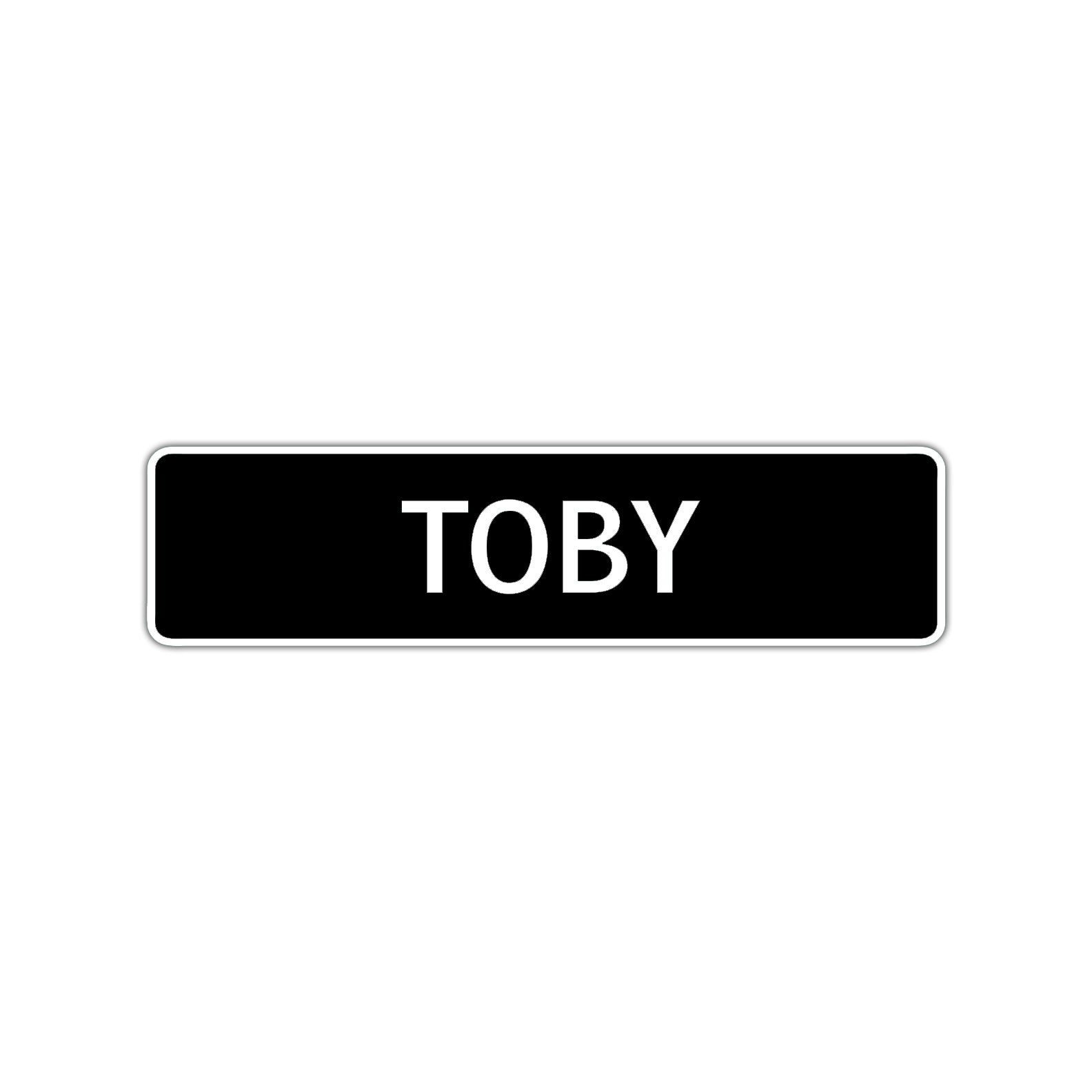 Toby Street Sign Children Name Room Plate