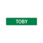 Toby Street Sign Children Name Room Plate
