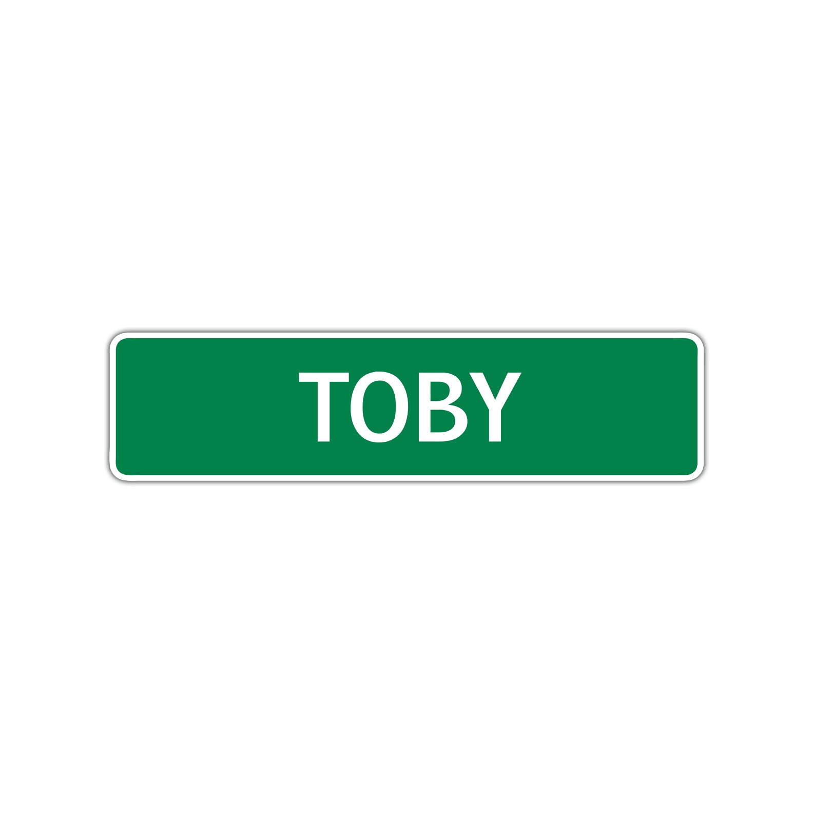 Toby Street Sign Children Name Room Plate