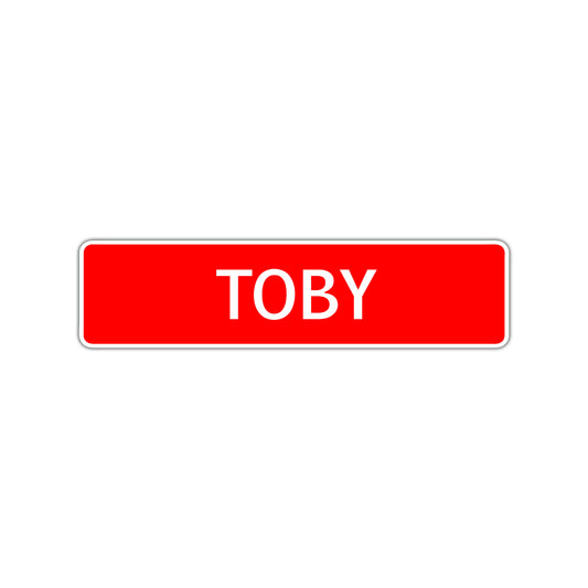 Toby Street Sign Children Name Room Plate