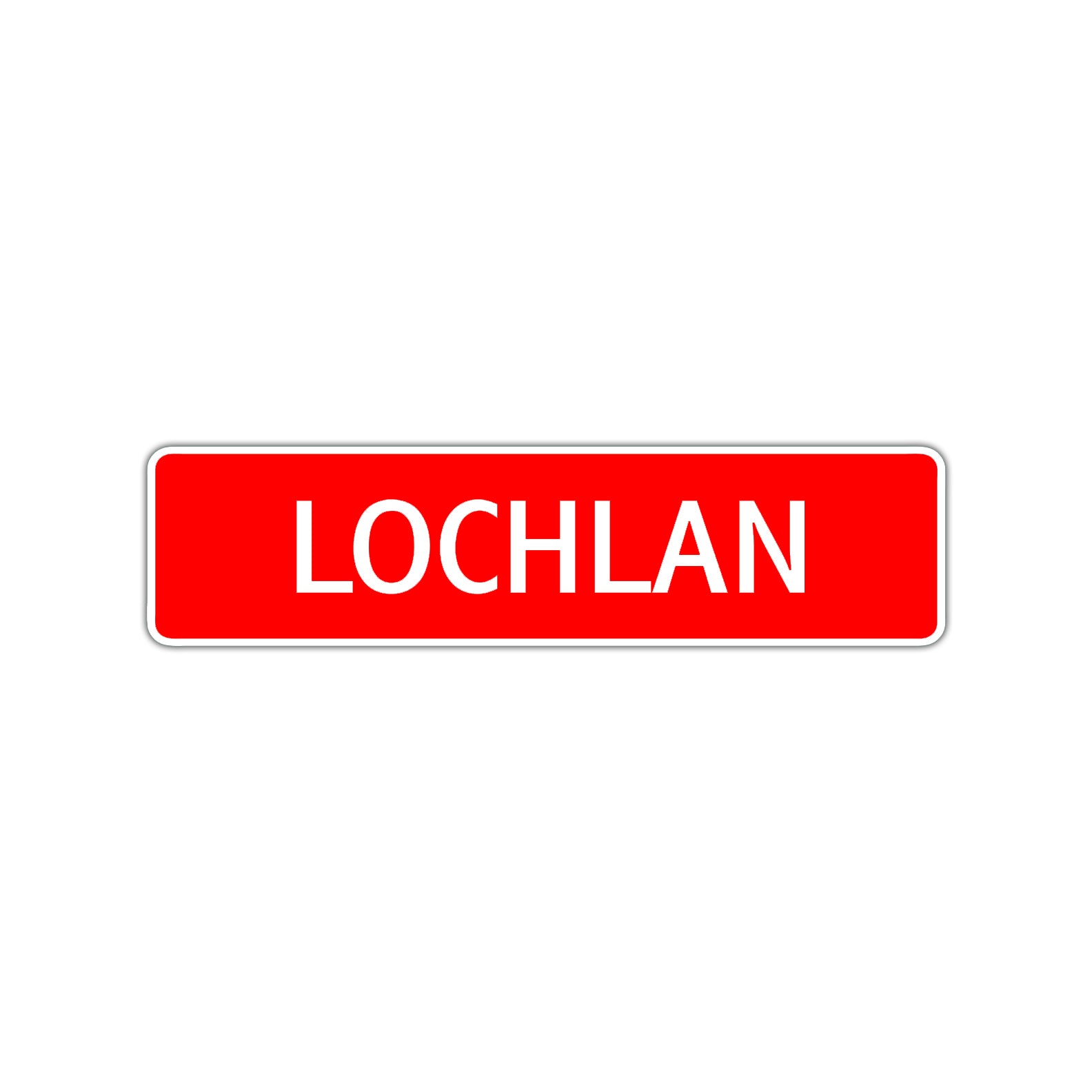 Lochlan Street Sign Children Name Room Plate