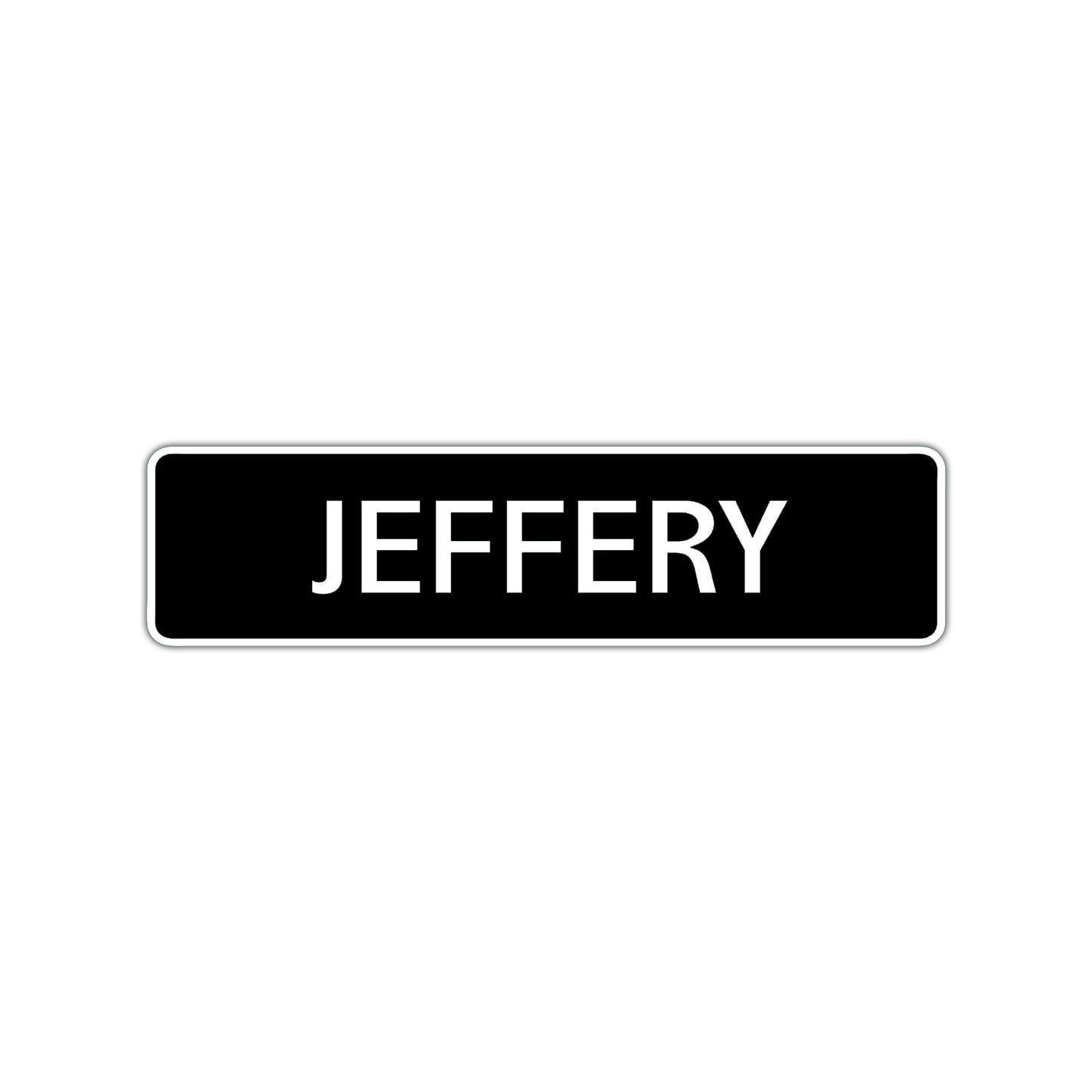 Jeffery Street Sign Children Name Room Plate