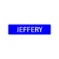 Jeffery Street Sign Children Name Room Plate