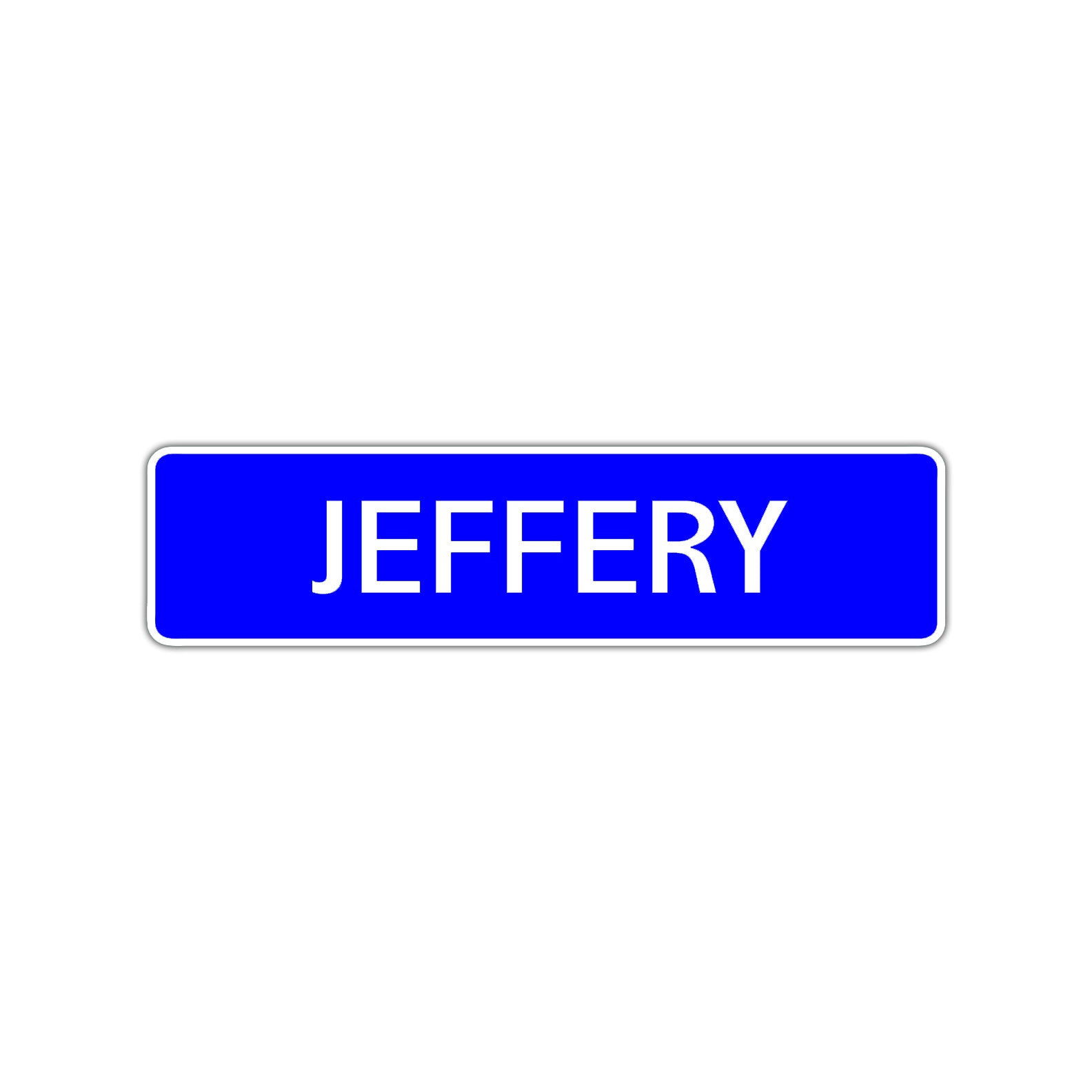 Jeffery Street Sign Children Name Room Plate