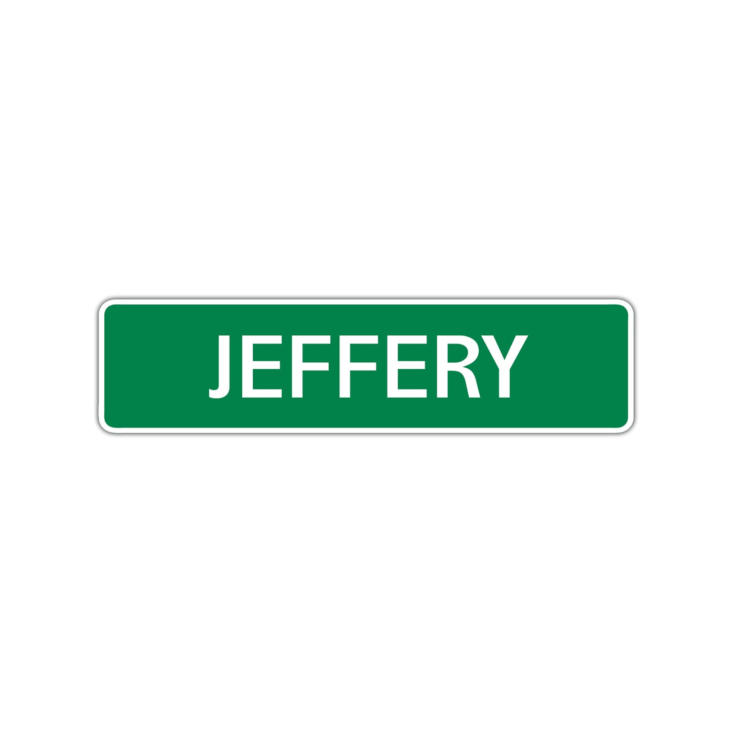 Jeffery Street Sign Children Name Room Plate