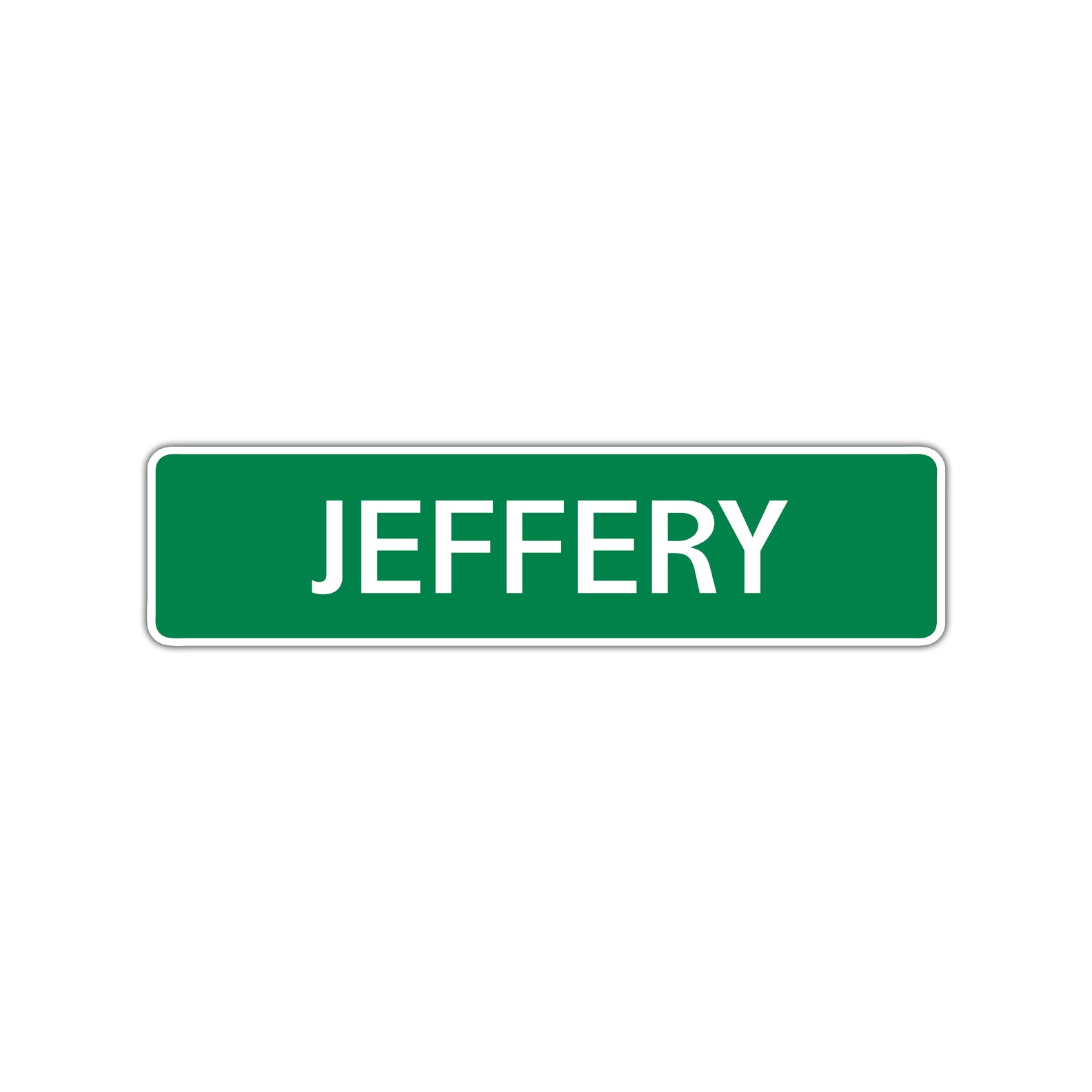 Jeffery Street Sign Children Name Room Plate