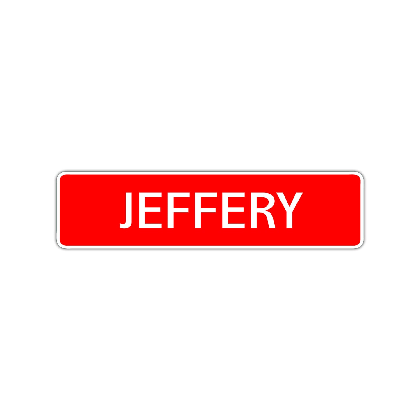 Jeffery Street Sign Children Name Room Plate