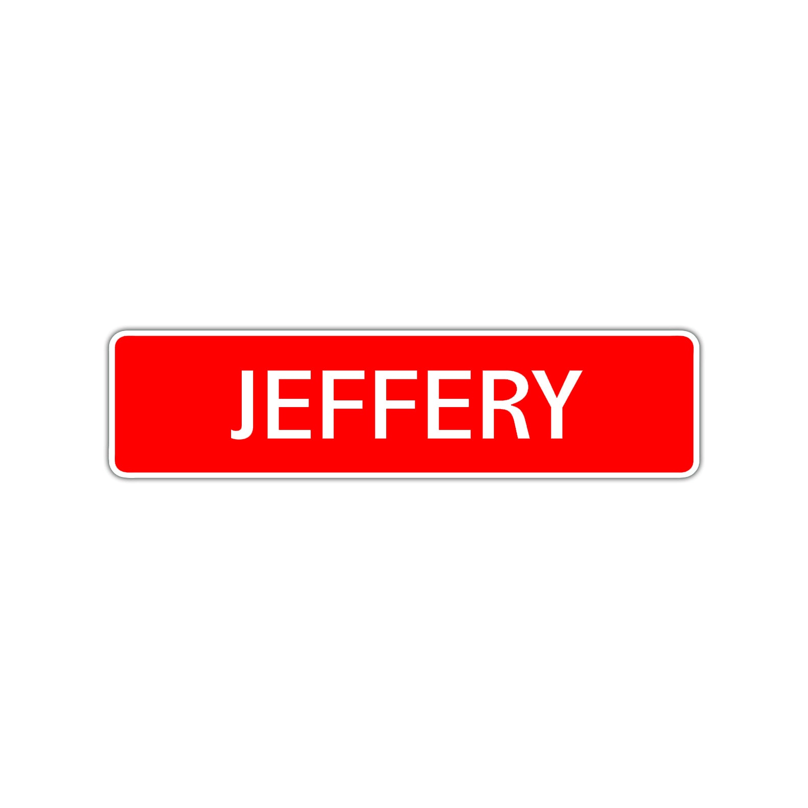 Jeffery Street Sign Children Name Room Plate