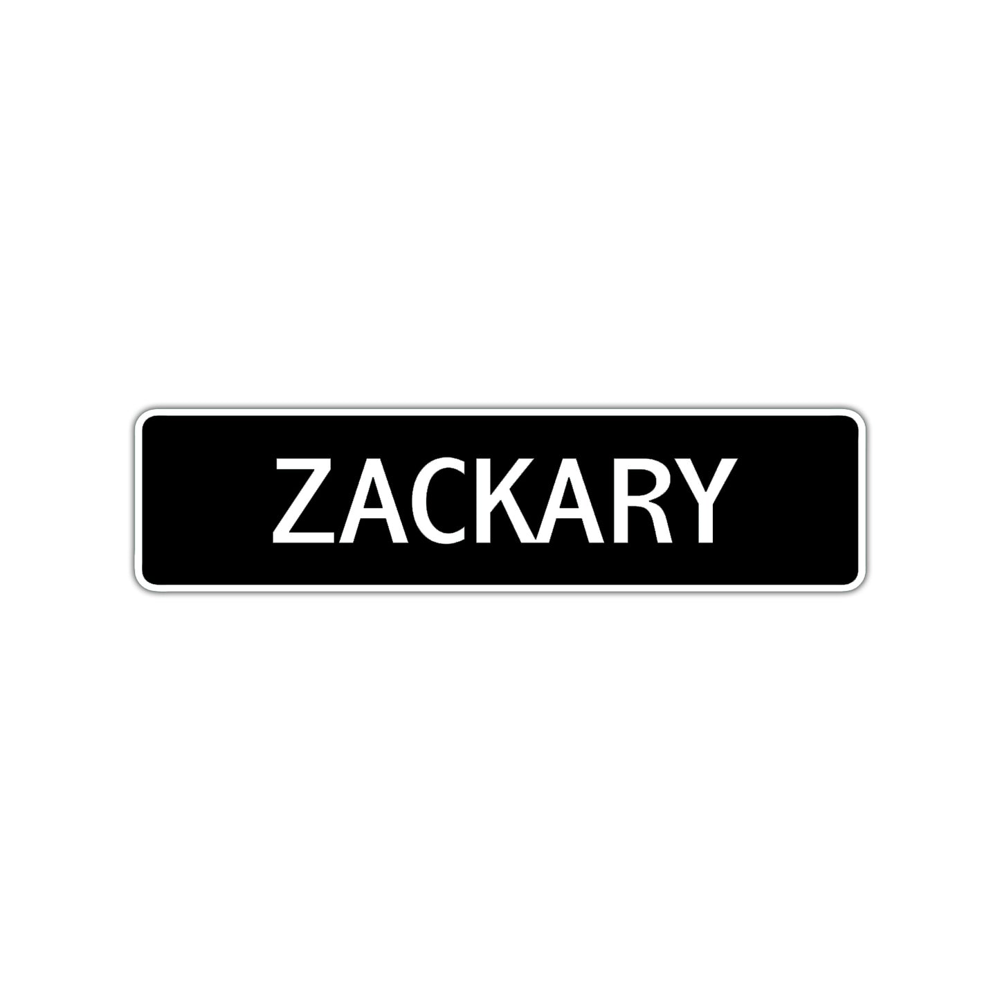 Zackary Street Sign Children Name Room Plate