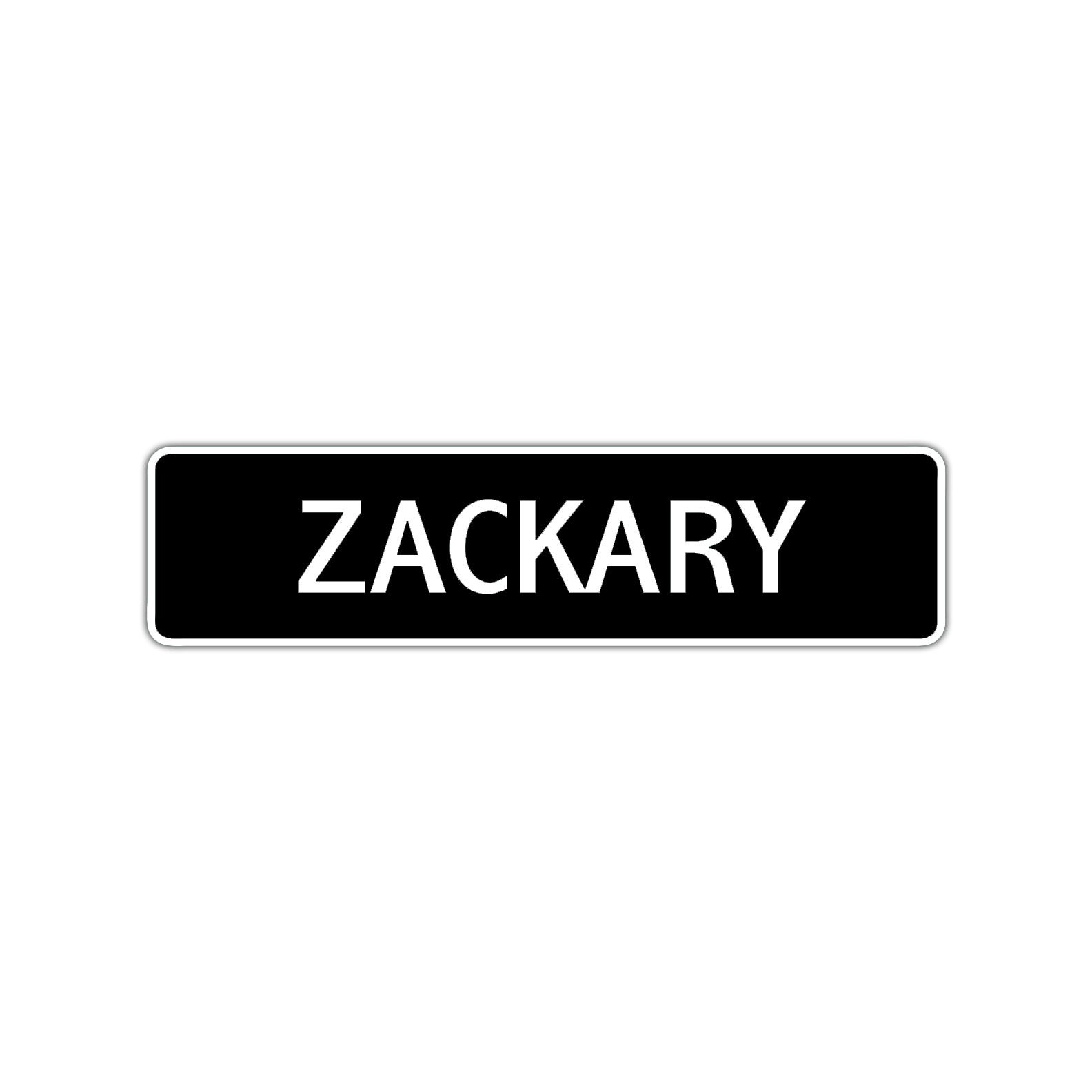 Zackary Street Sign Children Name Room Plate