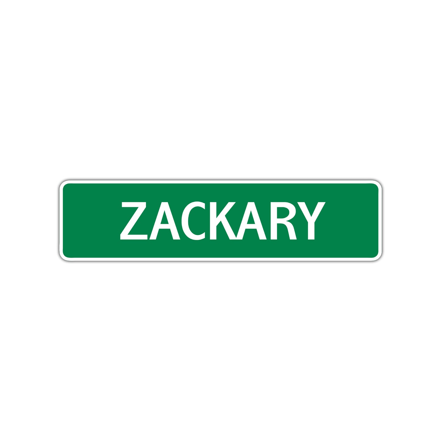 Zackary Street Sign Children Name Room Plate