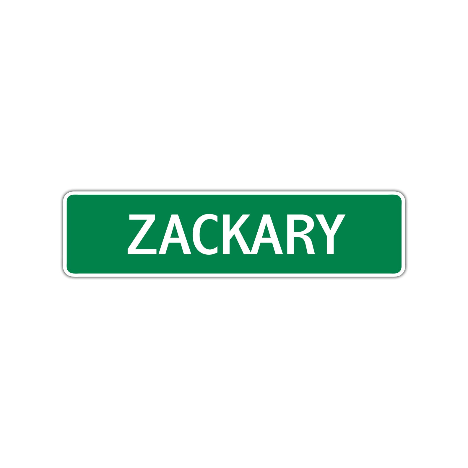 Zackary Street Sign Children Name Room Plate