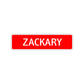 Zackary Street Sign Children Name Room Plate