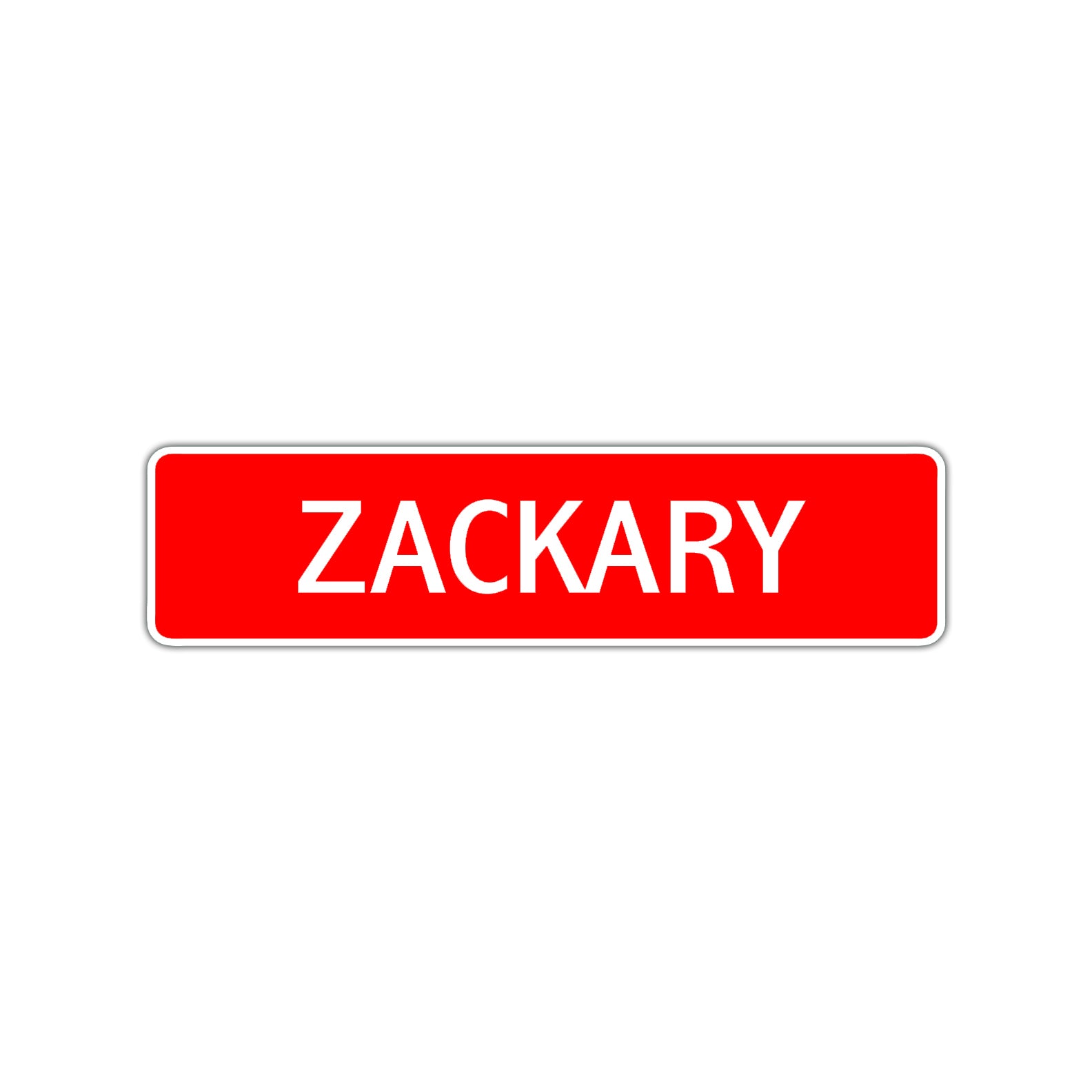 Zackary Street Sign Children Name Room Plate