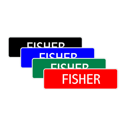 Fisher Street Sign Children Name Room Plate