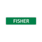 Fisher Street Sign Children Name Room Plate