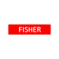 Fisher Street Sign Children Name Room Plate