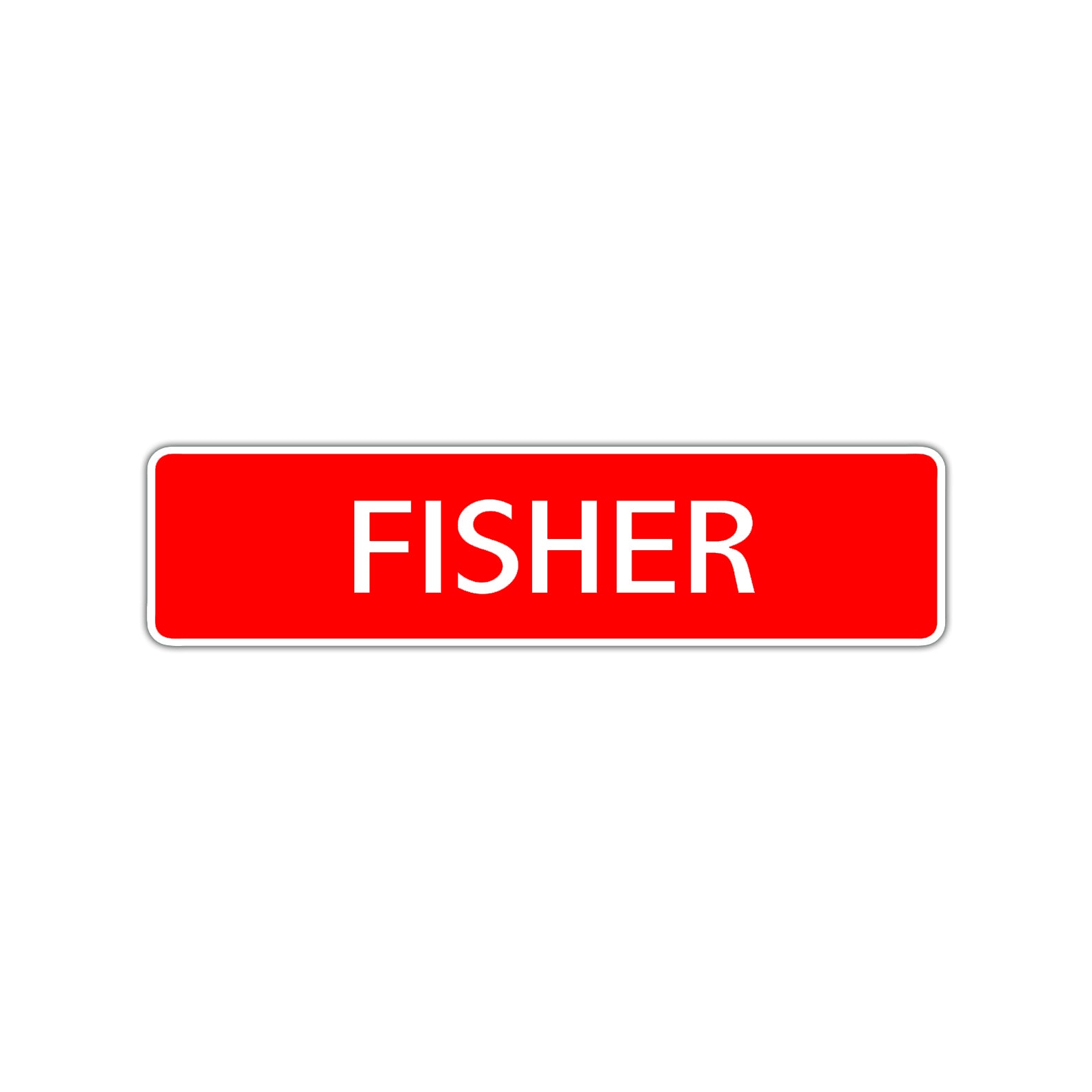 Fisher Street Sign Children Name Room Plate