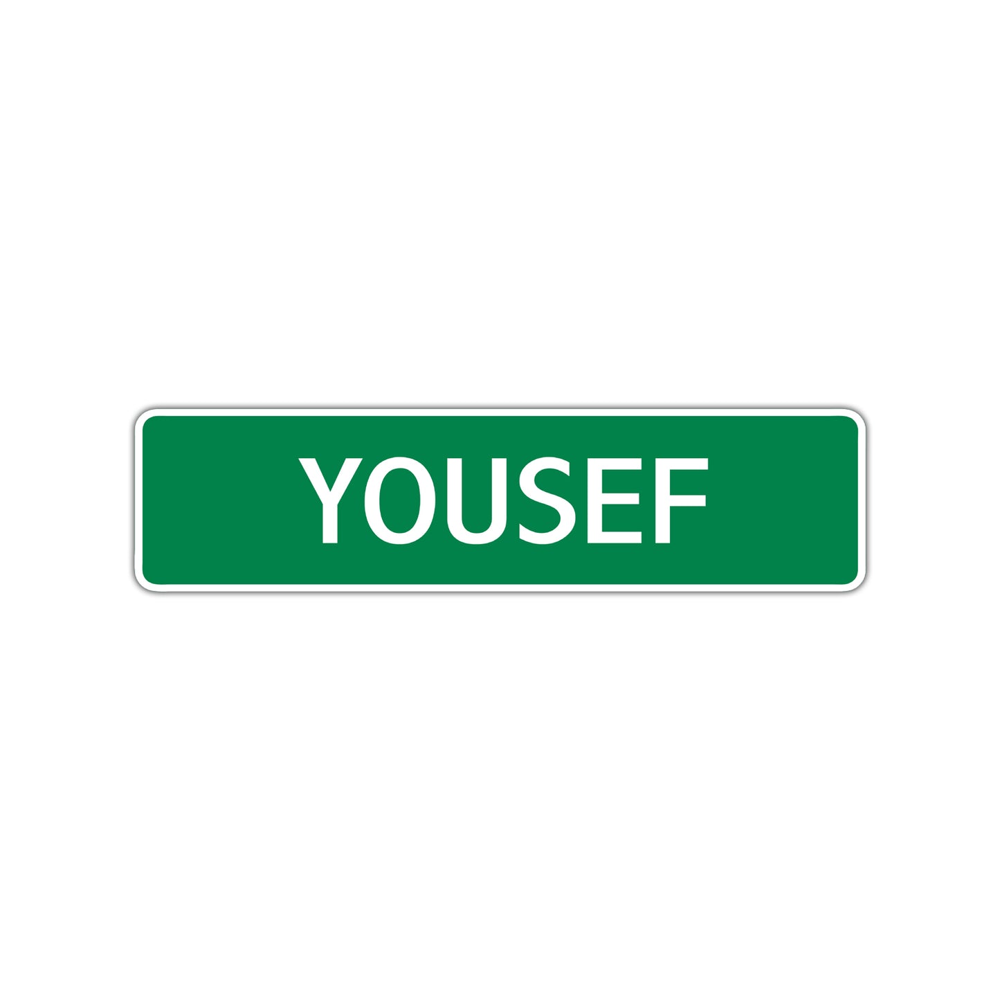 Yousef Street Sign Children Name Room Plate