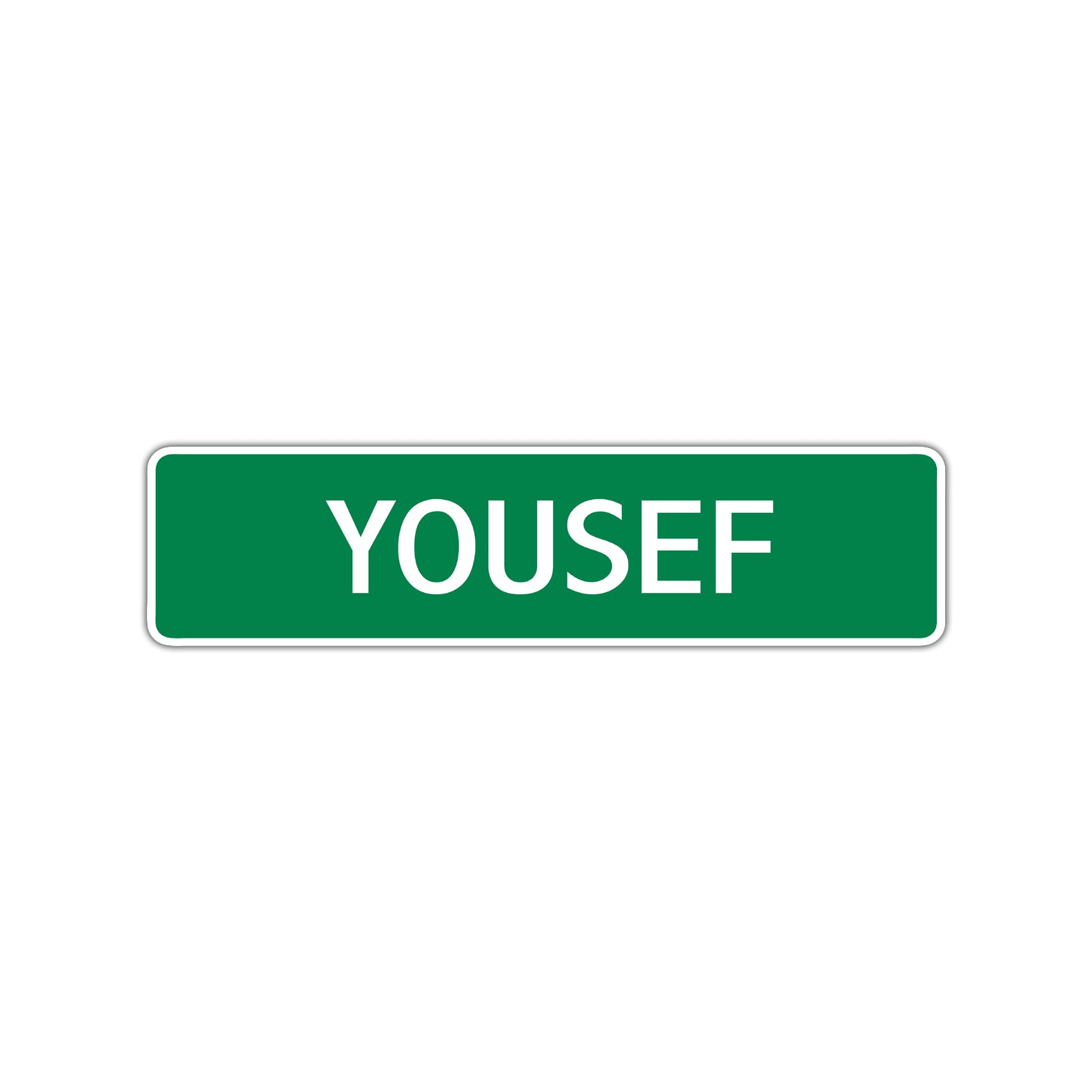 Yousef Street Sign Children Name Room Plate