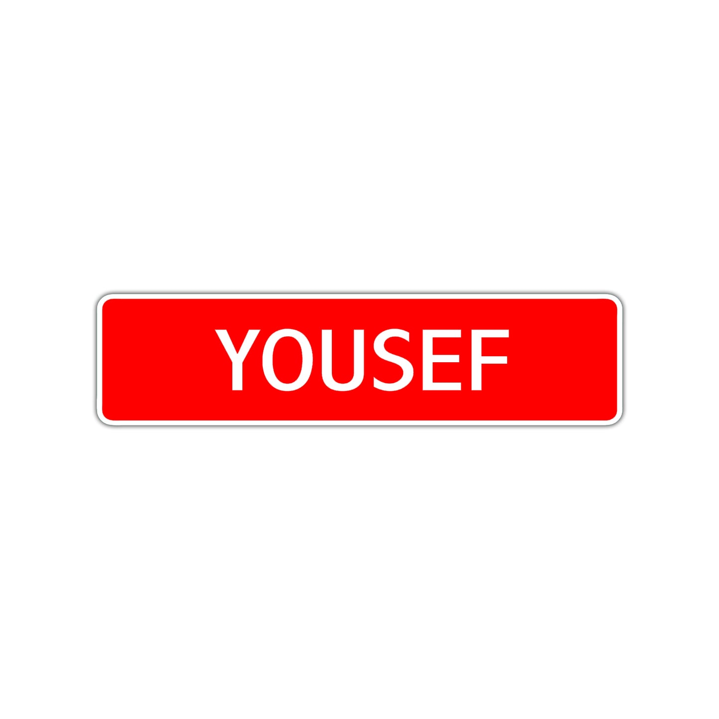 Yousef Street Sign Children Name Room Plate