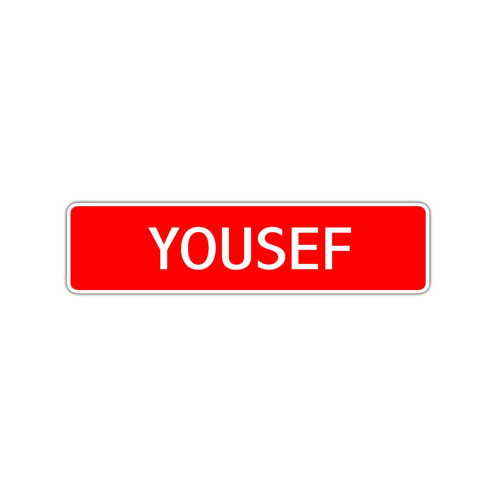 Yousef Street Sign Children Name Room Plate