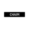 Chaim Street Sign Children Name Room Plate