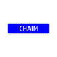 Chaim Street Sign Children Name Room Plate