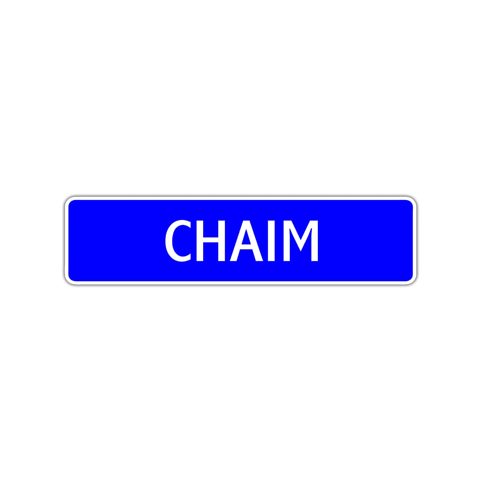 Chaim Street Sign Children Name Room Plate