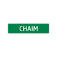 Chaim Street Sign Children Name Room Plate