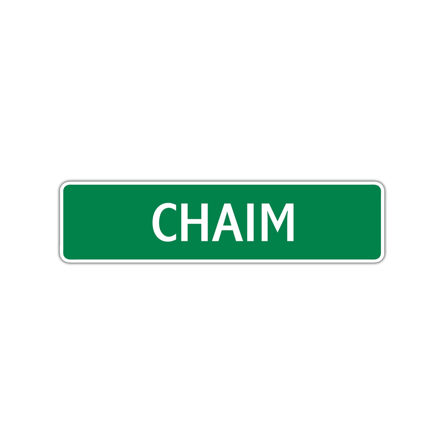 Chaim Street Sign Children Name Room Plate