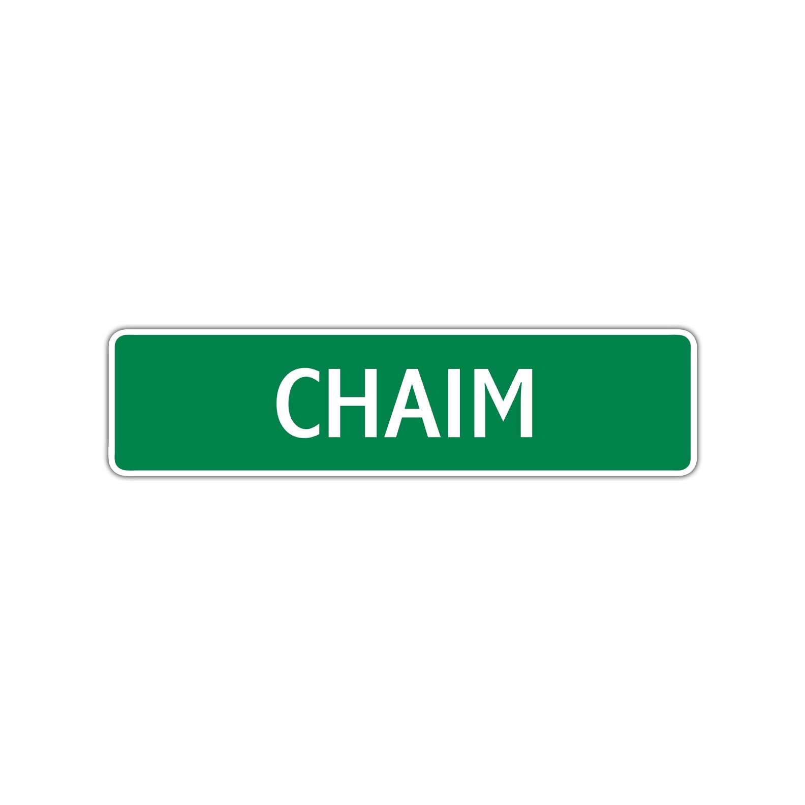 Chaim Street Sign Children Name Room Plate
