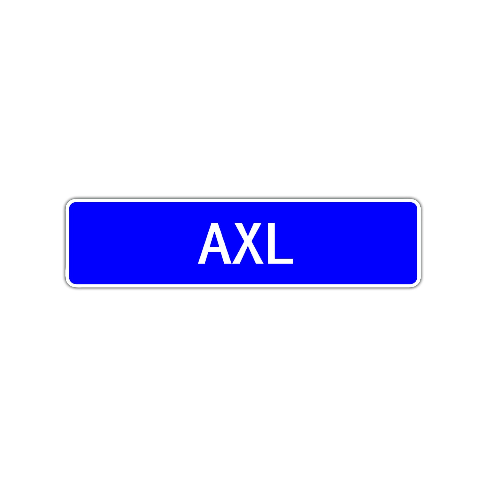 Axl Street Sign Children Name Room Plate