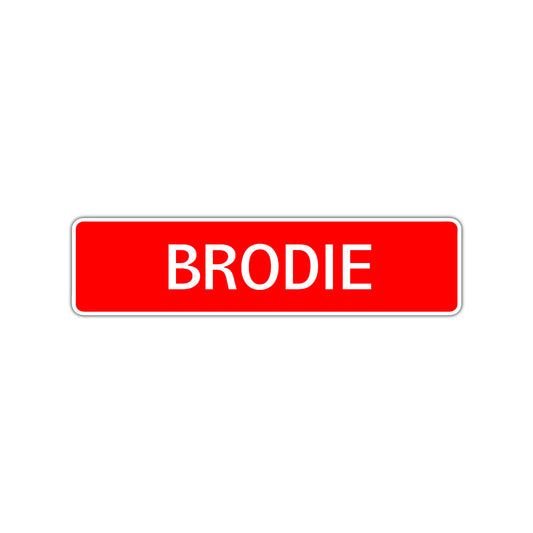 Brodie Street Sign Children Name Room Plate