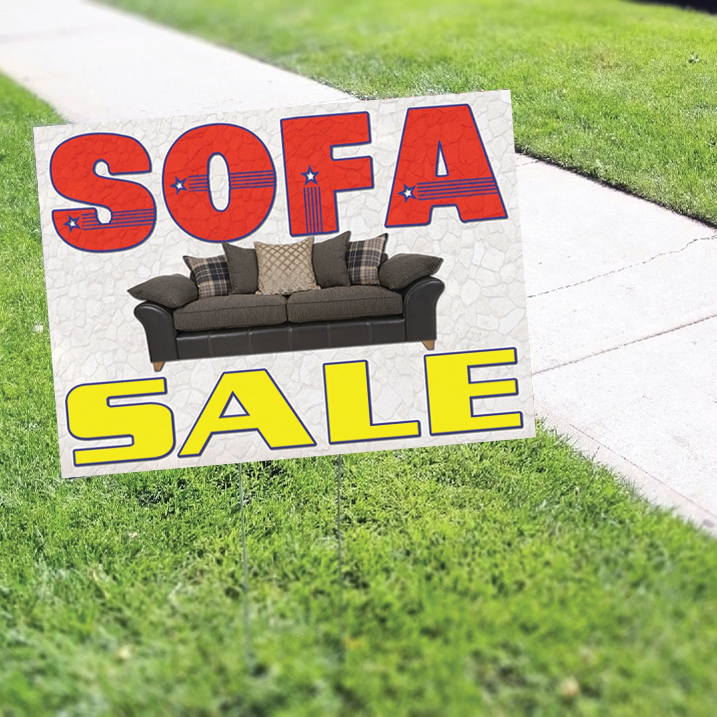 Sofa Sale With Graphic Coroplast Printed Yard Sign