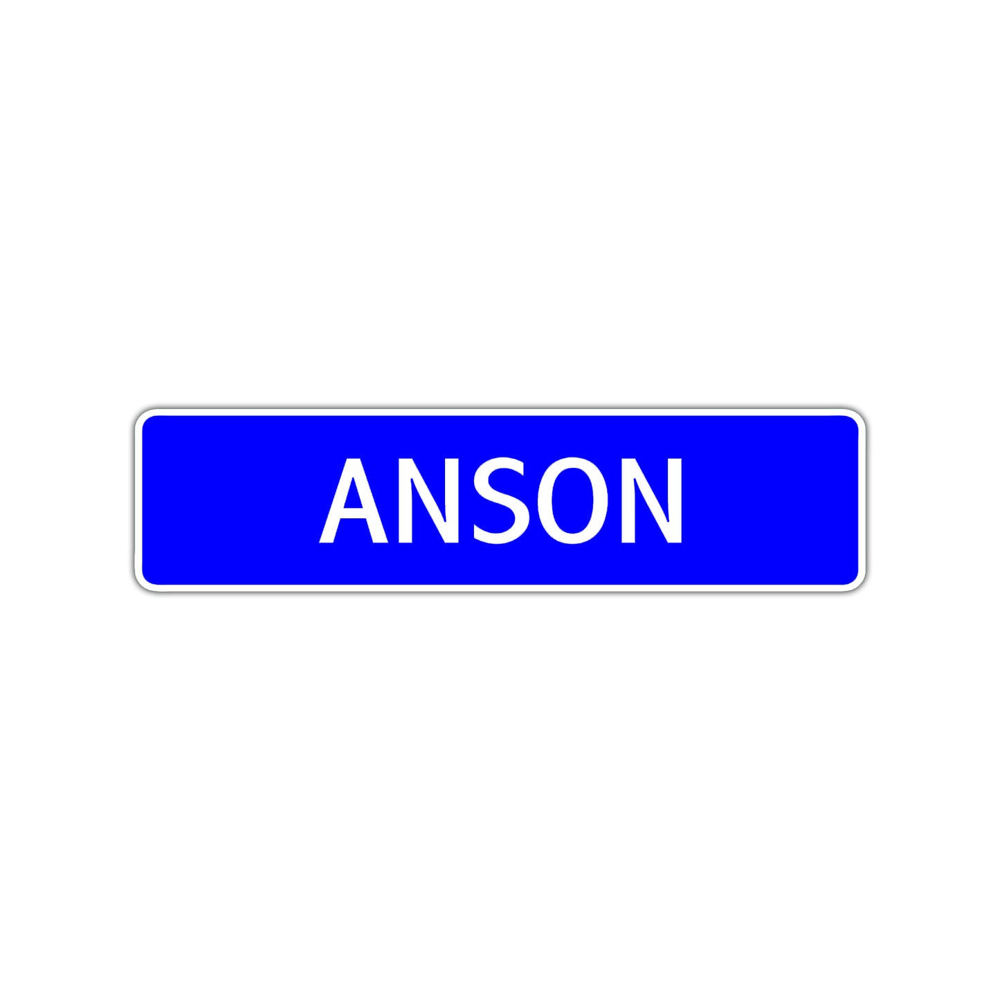 Anson Street Sign Children Name Room Plate