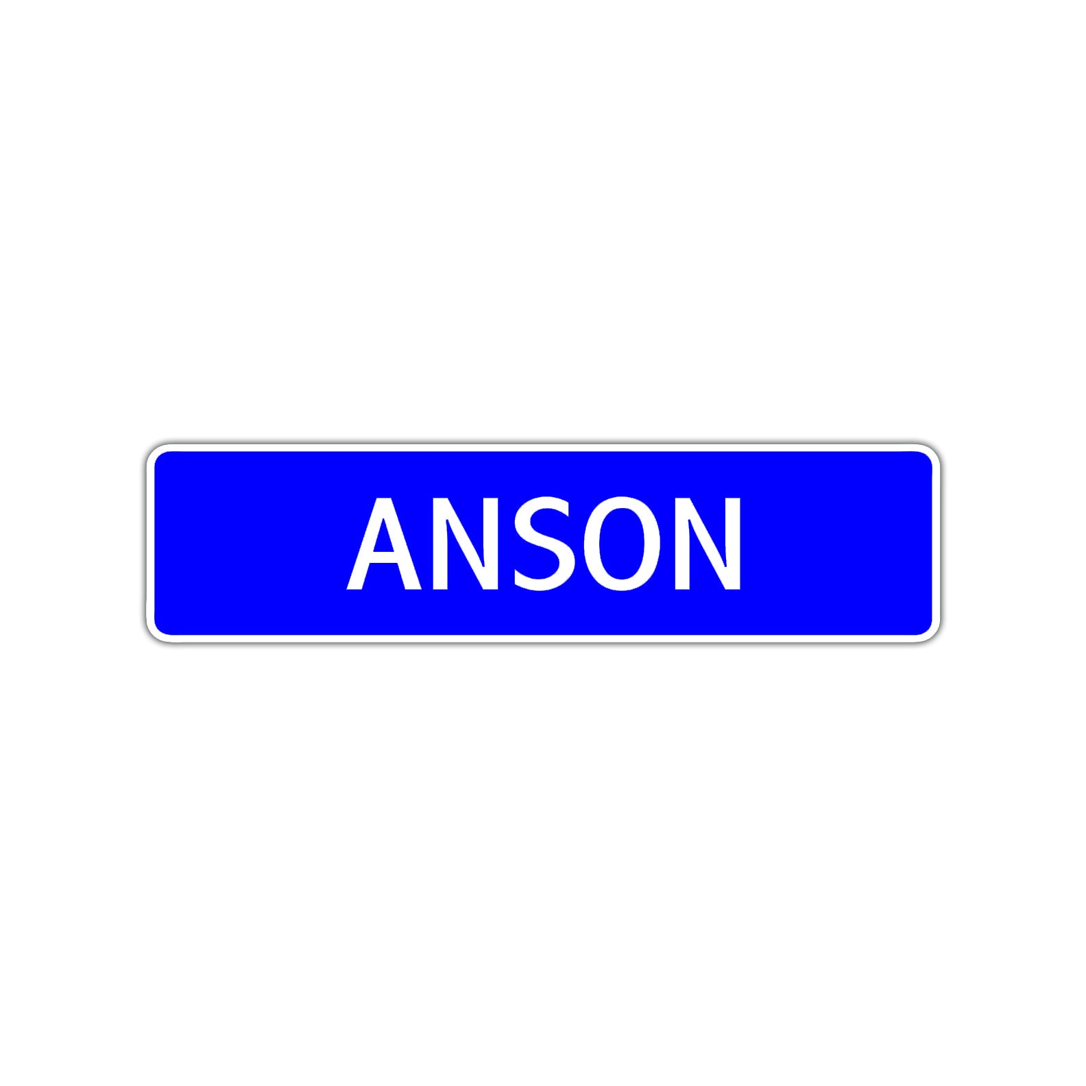 Anson Street Sign Children Name Room Plate