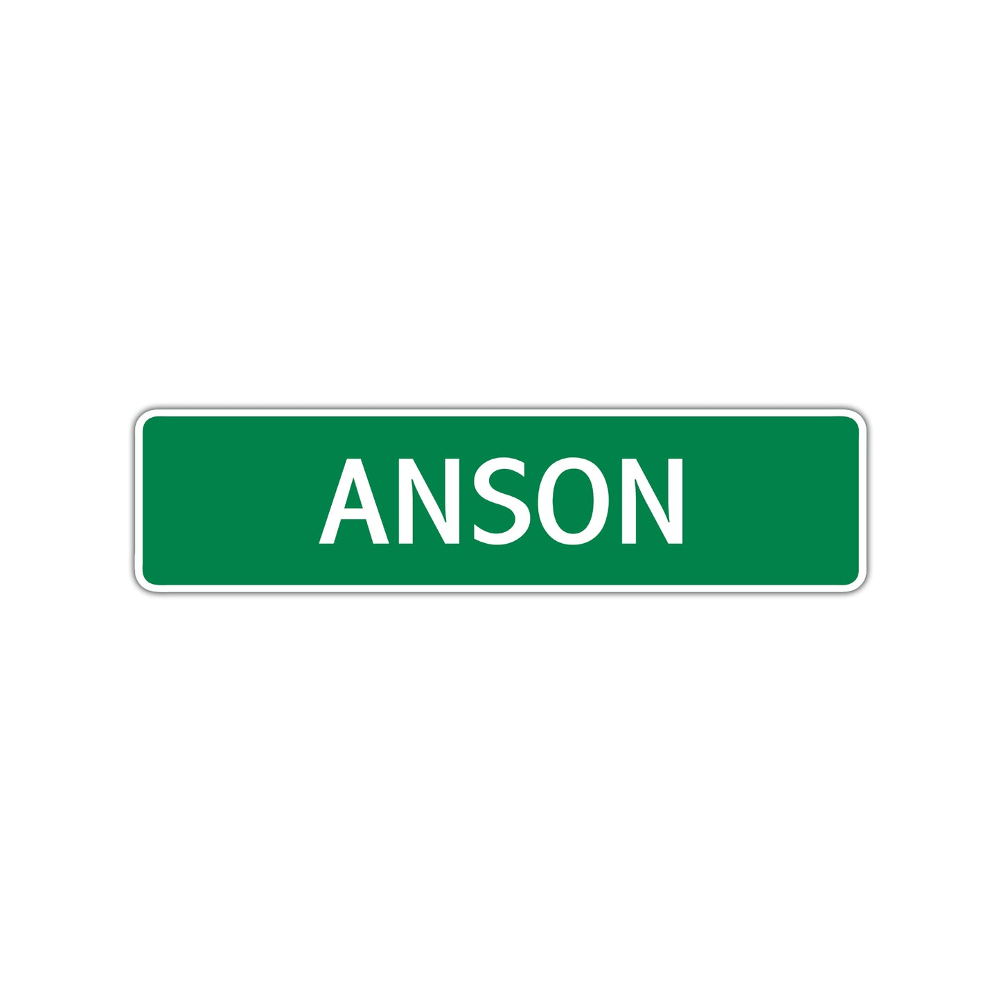 Anson Street Sign Children Name Room Plate