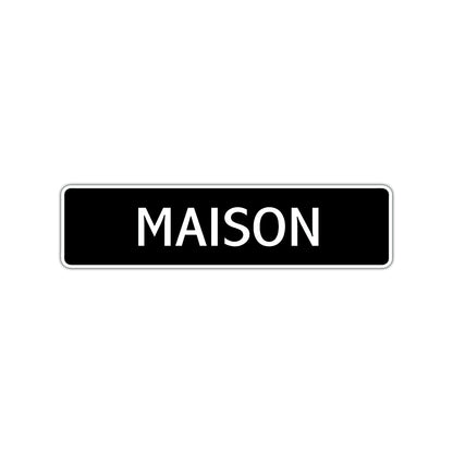 Maison Street Sign Children Name Room Plate