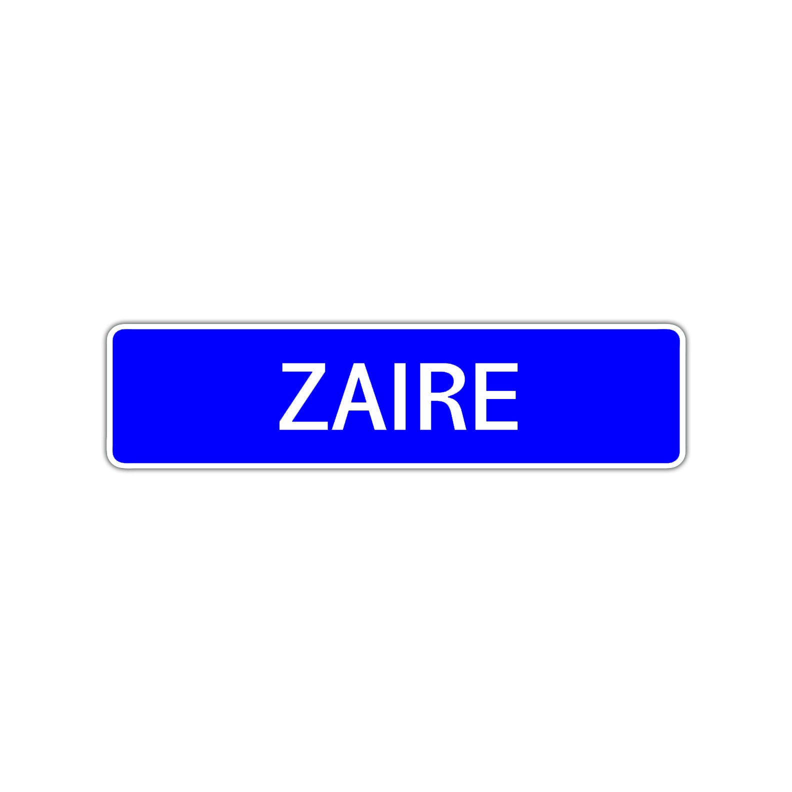 Zaire Street Sign Children Name Room Plate