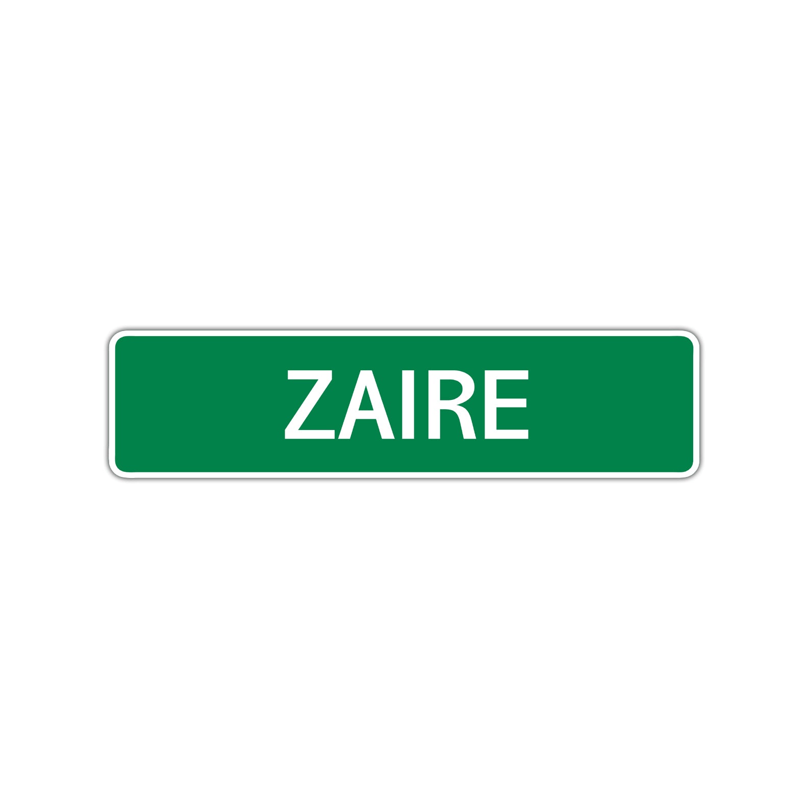 Zaire Street Sign Children Name Room Plate