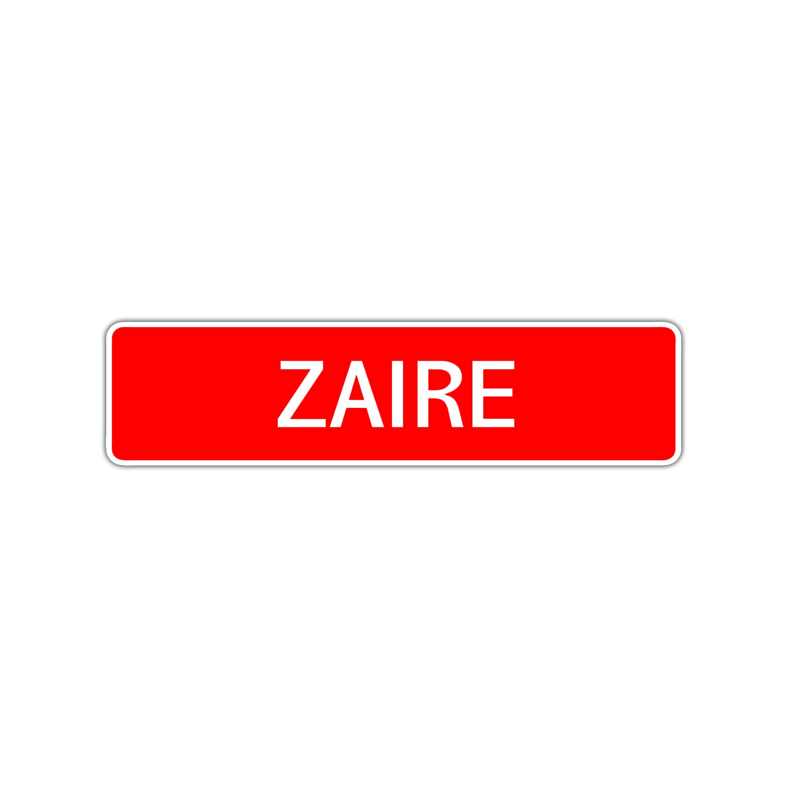 Zaire Street Sign Children Name Room Plate