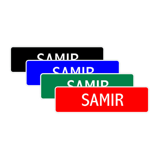 Samir Street Sign Children Name Room Plate