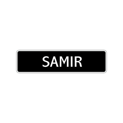 Samir Street Sign Children Name Room Plate