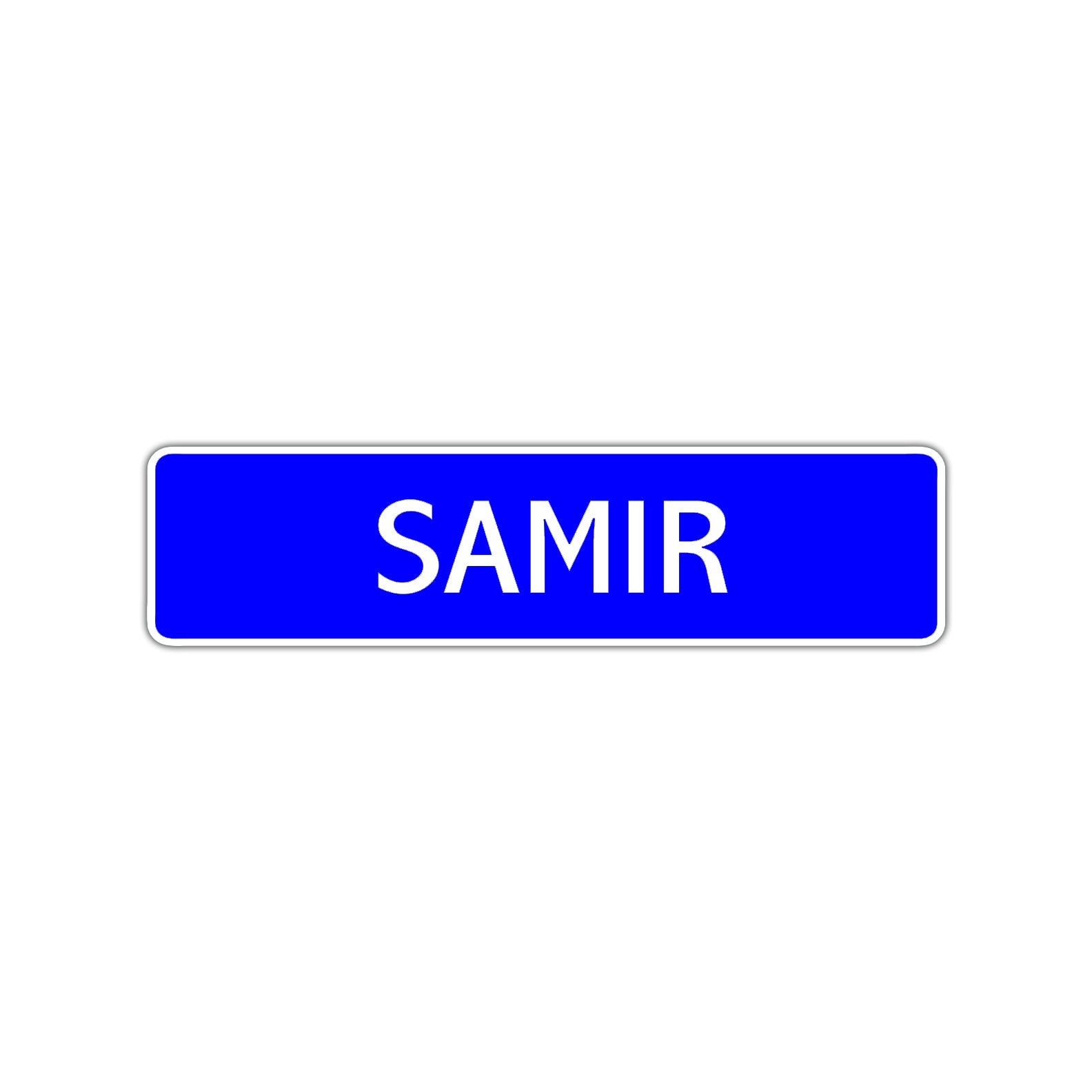 Samir Street Sign Children Name Room Plate