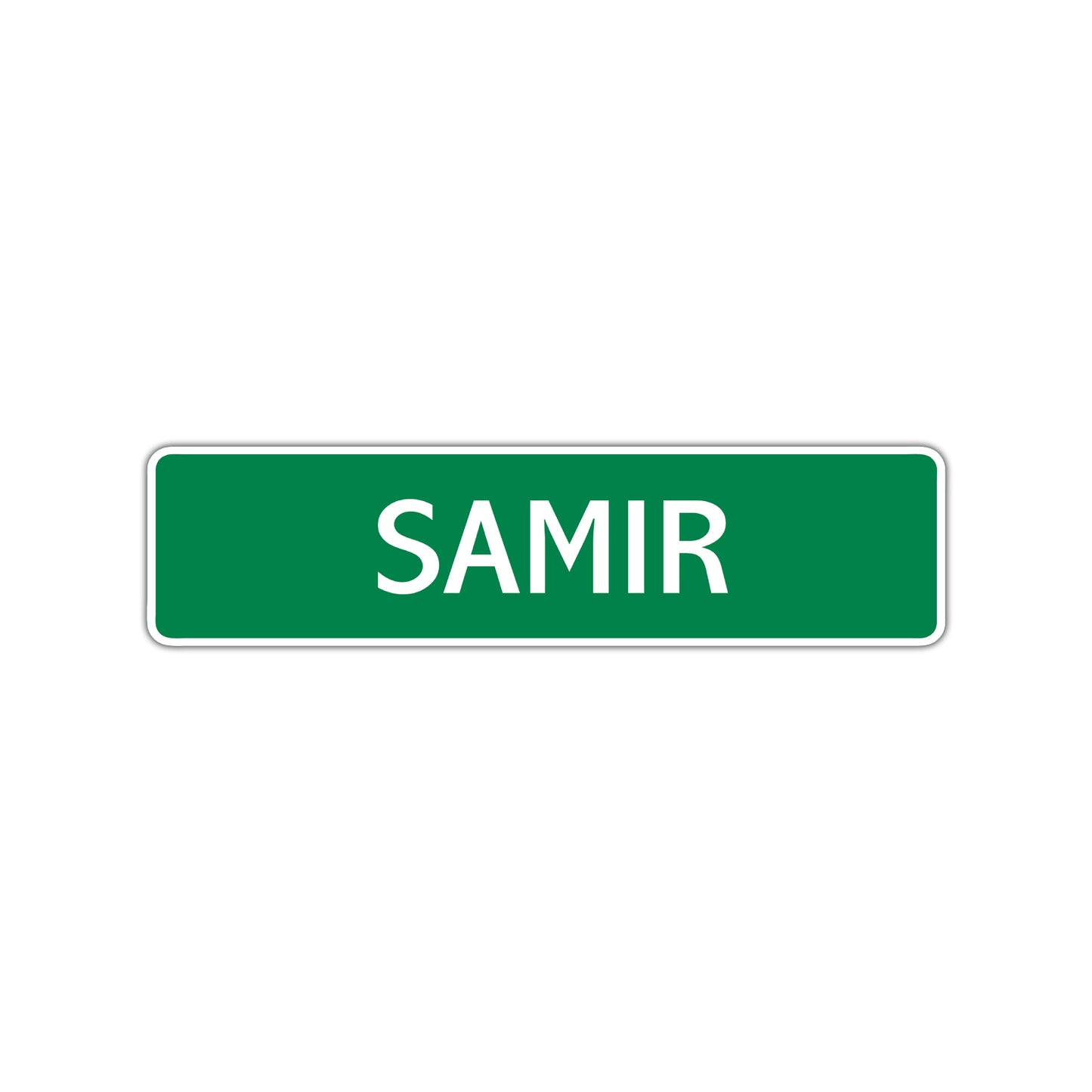 Samir Street Sign Children Name Room Plate