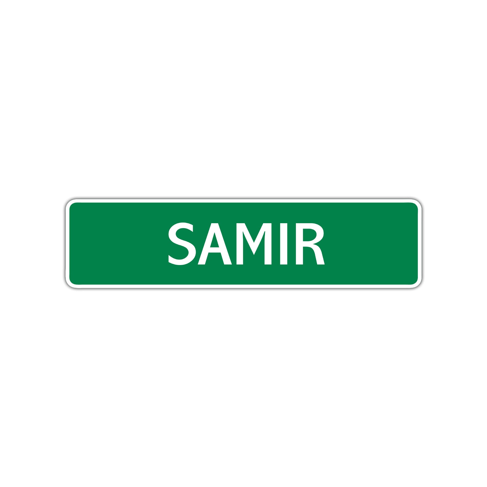 Samir Street Sign Children Name Room Plate