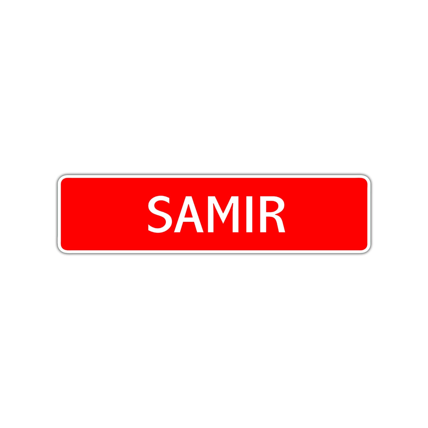 Samir Street Sign Children Name Room Plate